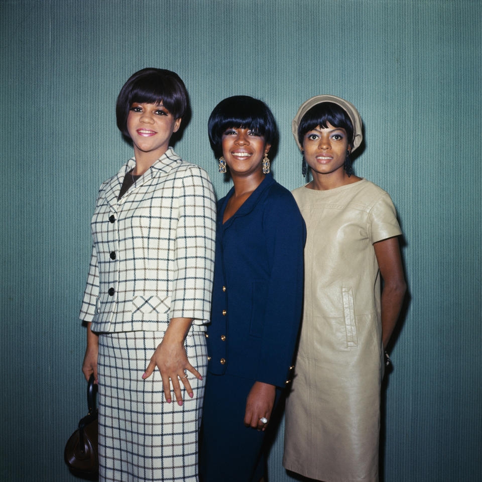 Wilson (center) and the Supremes in New York City on Feb. 25, 1966.