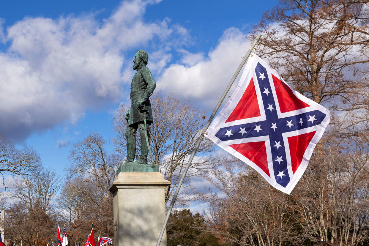 Stonewall Jackson statue Confederate flag RYAN M. KELLY/AFP via Getty Images