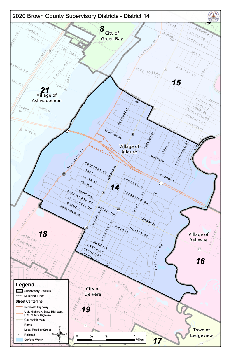 Allouez residents make up District 14 in Brown County.