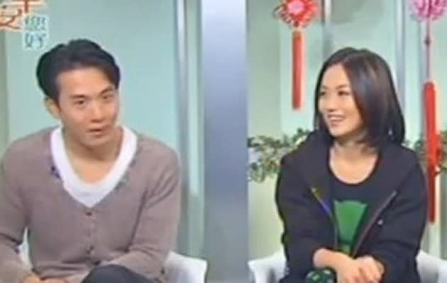 Joanne Peh and Qi Yuwu at a TV interview about their cop drama, CLIF 2 (Youtube screengrab)