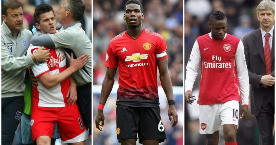 Joey Barton, Paul Pogba, William Gallas lost the captaincy at QPR, Man Utd and Arsenal respectively. Credit: PA Images