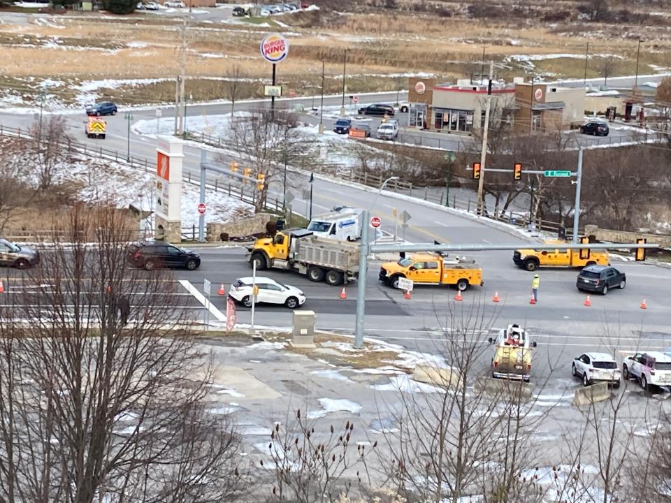 This is another view of the area where state police say a fatal shooting occurred earlier today.