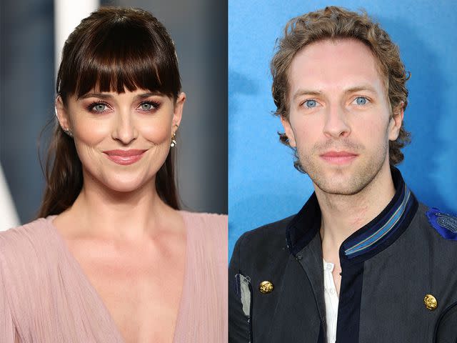 Dimitrios Kambouris/WireImage / Jeff Kravitz/FilmMagic Dakota Johnson and Chris Martin