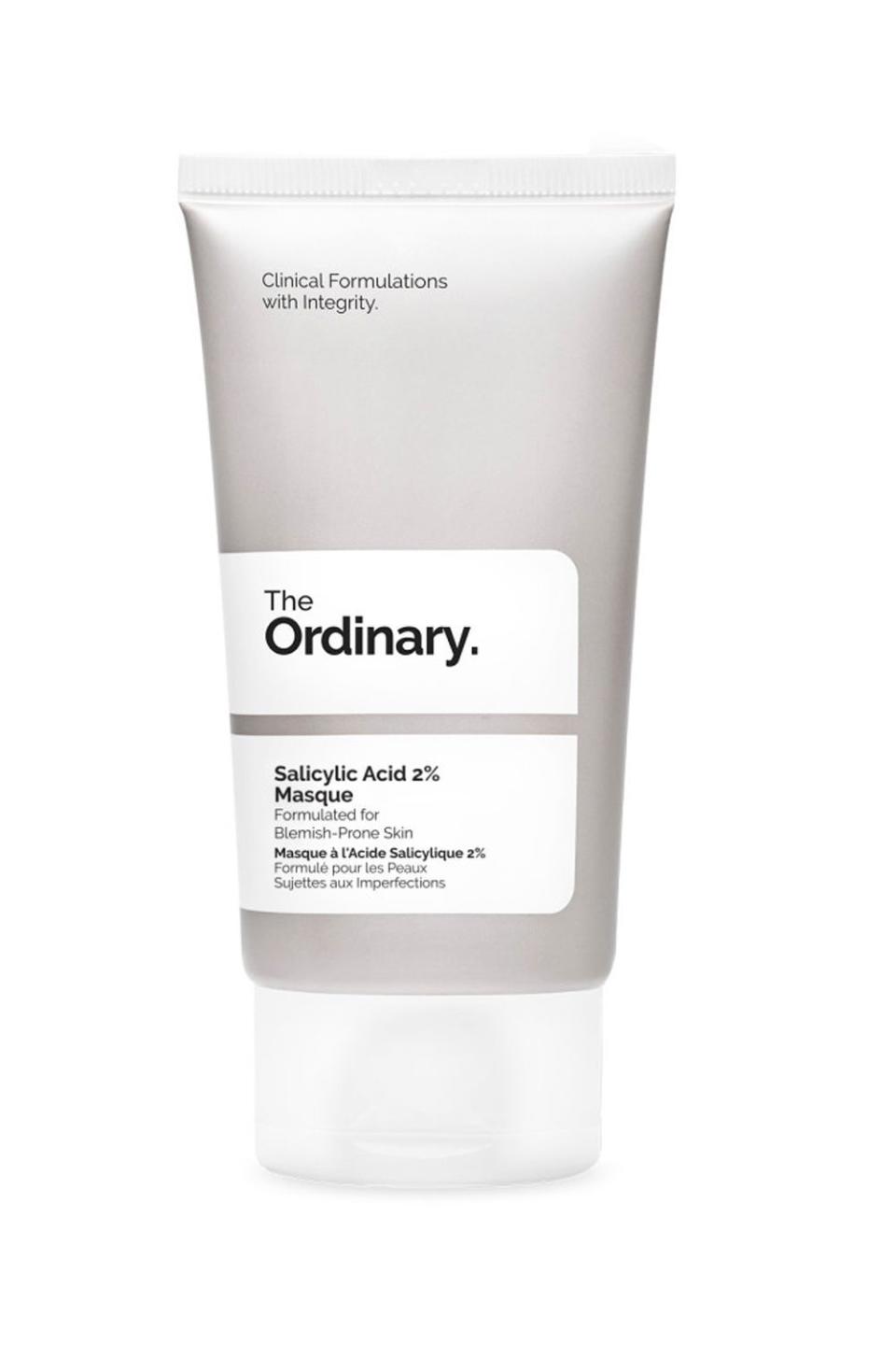 <p><strong>The Ordinary</strong></p><p>ulta.com</p><p><strong>$12.00</strong></p><p><a href="https://go.redirectingat.com?id=74968X1596630&url=https%3A%2F%2Fwww.ulta.com%2Fp%2Fsalicylic-acid-2-masque-pimprod2009233&sref=https%3A%2F%2Fwww.cosmopolitan.com%2Fstyle-beauty%2Fbeauty%2Fg10285431%2Fbest-face-masks%2F" rel="nofollow noopener" target="_blank" data-ylk="slk:Shop Now;elm:context_link;itc:0;sec:content-canvas" class="link ">Shop Now</a></p><p>This mask is an excellent choice for anyone experiencing oily skin, clogged pores, and breakouts, says Dr. Alexis. "It's <strong>made with 2 percent <a href="https://www.cosmopolitan.com/style-beauty/beauty/a30432343/salicylic-acid-for-skin/" rel="nofollow noopener" target="_blank" data-ylk="slk:salicylic acid;elm:context_link;itc:0;sec:content-canvas" class="link ">salicylic acid</a> and kaolin clay</strong> to remove excess oil and build-up from pores." Apply it to a clean, dry face twice a week for clearer, smoother skin.</p>