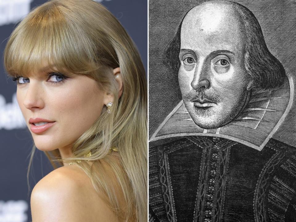 Shakespeare in love: Taylor Swift’s song ‘Love Story’ makes the English playwright’s darker moments ‘more palatable’, says scholar Sir Jonathan Bate (Getty)