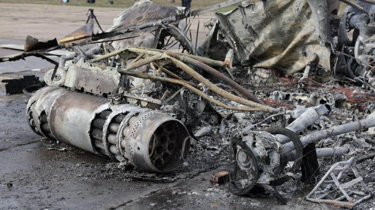 Consequences of a drone attack in Transnistria. Photo: Pervii Pridnestrovskii channel