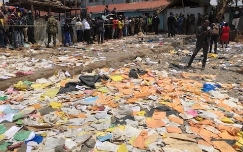 Seven primary school children were killed when the building collapsed - Credit: DAI KUROKAWA/EPA-EFE/REX