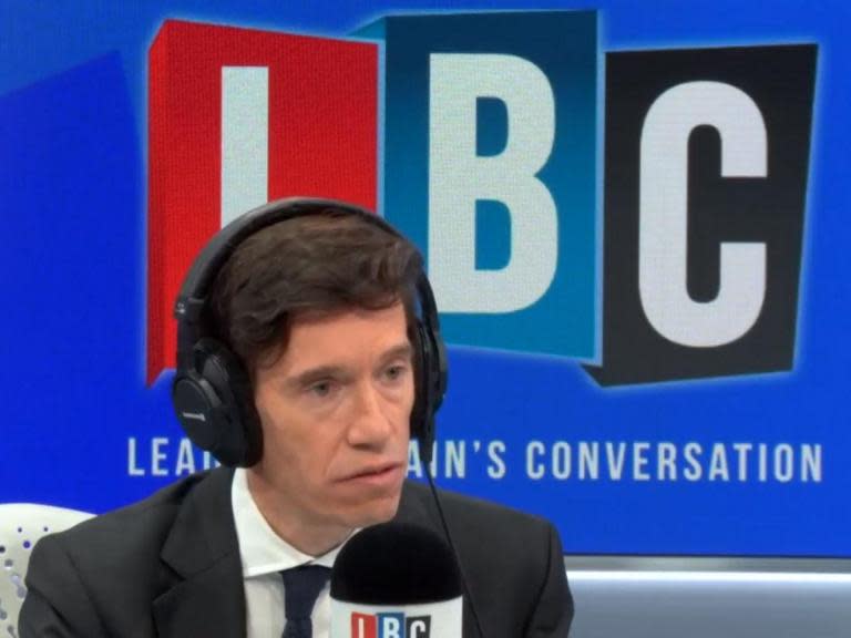 Tory leadership hopeful Rory Stewart has reached out to Nigel Farage by saying he wanted to work with the Brexit Party so the UK could exit the European Union.Parliament had to “find a route” to deliver Brexit, he told Mr Farage during an appearance on his LBC radio show “which is why I want to make an offer to you.”“You represent such an important part of this debate,” he said. He added: “The fact you actually lead us out of Europe in the first place puts you in a very important position in this. We need to find a way, as a party, of reaching out to you. Not only to you, I also want to reach out to trade unions and other people in this country who care our economy … but we must reach out to you and bring you in to try to work out how we crack this.” Mr Stewart said he was frustrated with his fellow Tory leadership candidate Boris Johnson because "he just keeps asserting again and again that he’s going to leave on October 31st and he never tells us how he's going to do it.”Appearing to be momentarily taken aback, Mr Farage replied: “Well, Rory, interesting. I tell you, when it comes to getting us out of the European Union, and getting us to be sovereign country, I would meet with anybody and I’d travel anywhere to do that.”Mr Farage had earlier said there was something wrong with the idea of a second referendum after 52 per cent of voters backed Britain’s exit in 2016.Mr Stewart said: “You are completely right Nigel – I agree with everything you’ve said there. That referendum result should be respected.”The Tory candidate said the EU would not re-open negotiations and said the idea – promised by Mr Johnson and other leadership rivals – was “totally for the birds”.> Really enjoying the debate with @NigelFarage on @LBC now - and yes - I am enjoying the campaign immensely - because of the connection with the public RoryWalks> > — Rory Stewart (@RoryStewartUK) > > June 16, 2019Earlier on Sunday, Mr Stewart claimed Mr Johnson’s plans for Brexit would “come off the rails” once subjected to detailed examination.He said his rival’s reluctance to submit to media scrutiny was undermining trust in politics.“How is Boris going to deliver Brexit? He keeps saying “I am going to deliver it”. I don't even know what he believes. He won’t talk to me. He won’t talk to you. He won’t talk to the public,” he told BBC1’s The Andrew Marr Show. “We want to know what he believes. The real problem with politics is a problem of trust.”