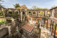 <p>The gardens have been extensively developed, including installing this sunken garden, complete with mosiac-style tiled floor, modelled on Tintern Abbey, in Chepstow. </p>