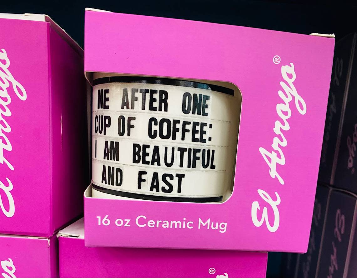 Letterboard sign mug available at Buc-ee’s.
