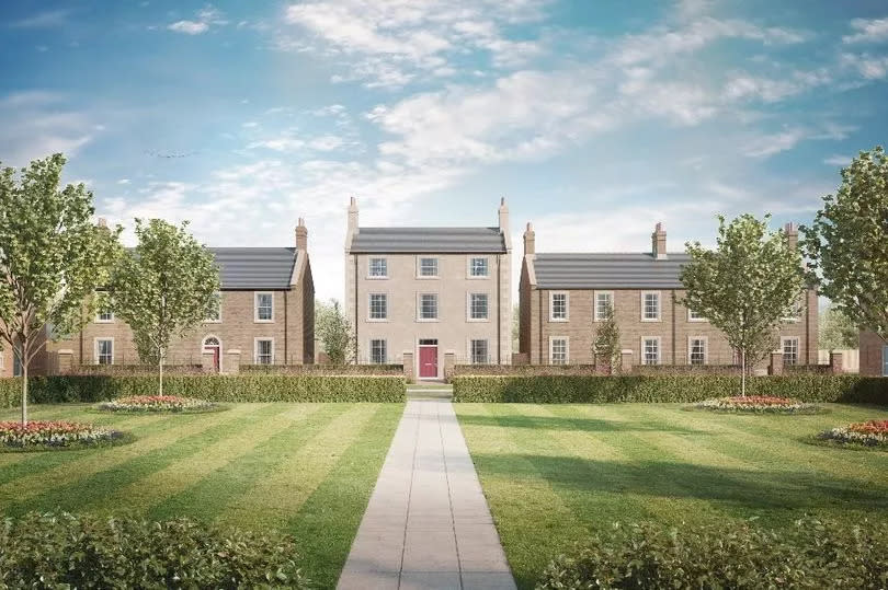 A street scene at Bellway’s Hedworth Green development, near Chester-le-Street