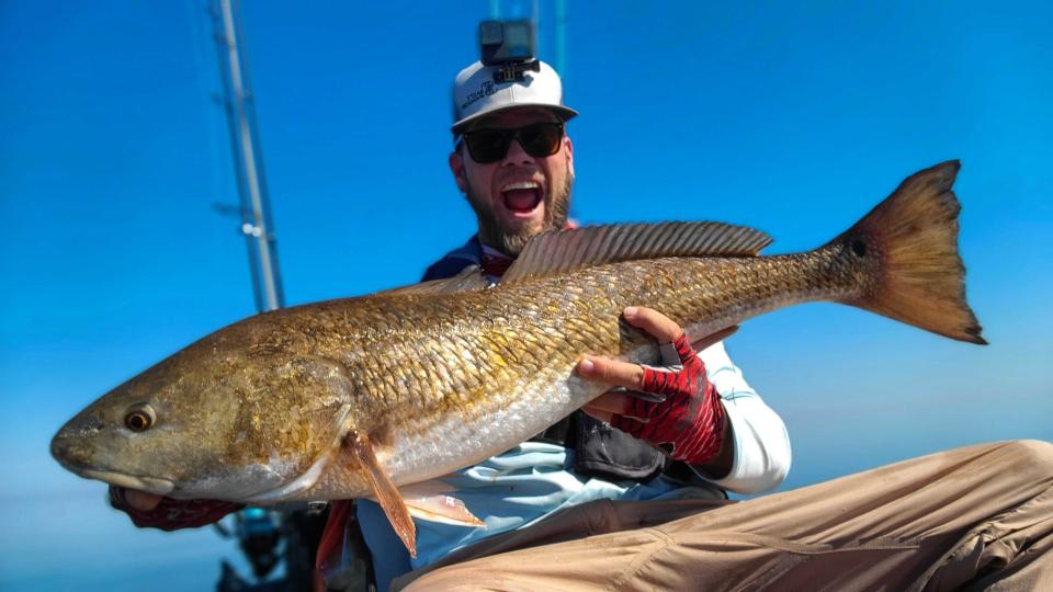 Our very own kayak contributor Matt Lanier, holds up his winning redfish from the recent Big Benders Kayak tournament. Just over 31” long (catch and release), that’s quite a pull on a kayak Matt.