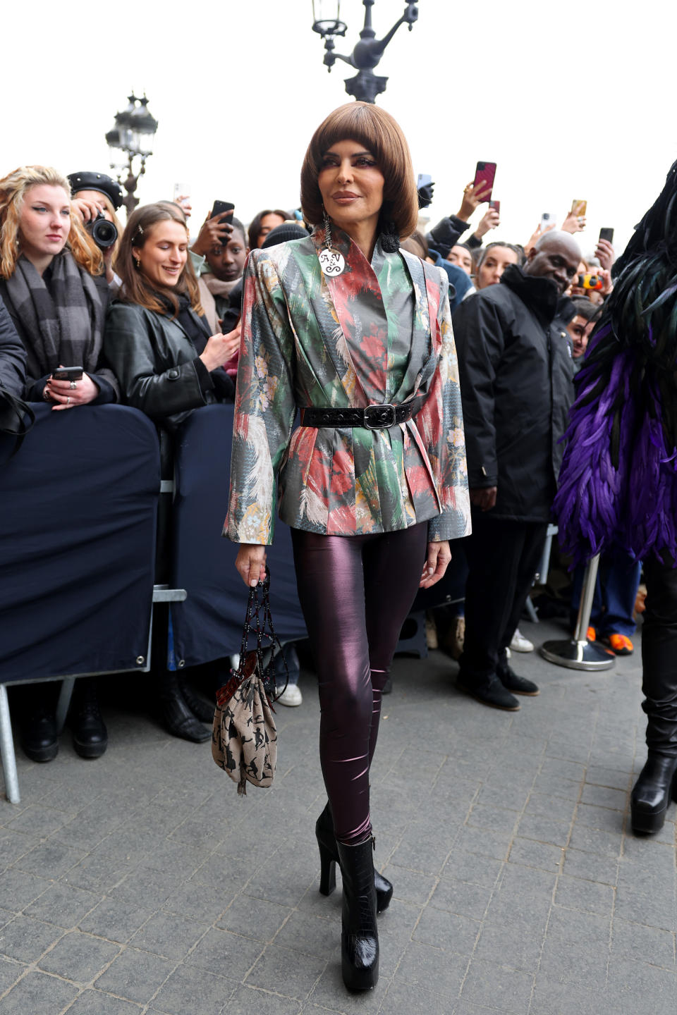 Lisa Rinna at the Vivienne Westwood Womenswear Fall Winter 2023-2024 show during Paris Fashion Week. (Jacopo Raule / Getty Images)