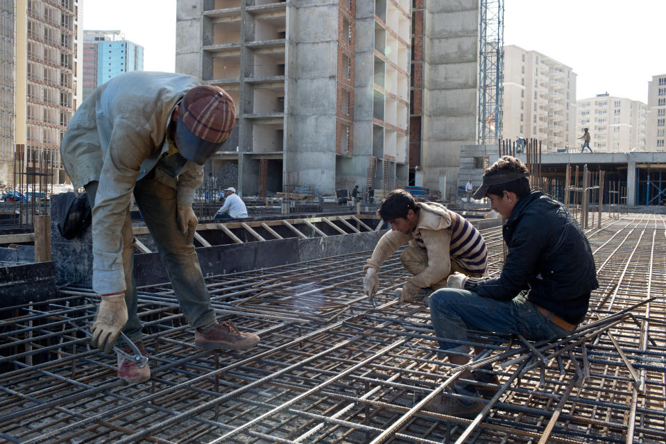 ERBIL, IRAK: Bauboom vor der Zeit des IS in Erbil. (Photo by Sebastian Meyer/Corbis via Getty Images)