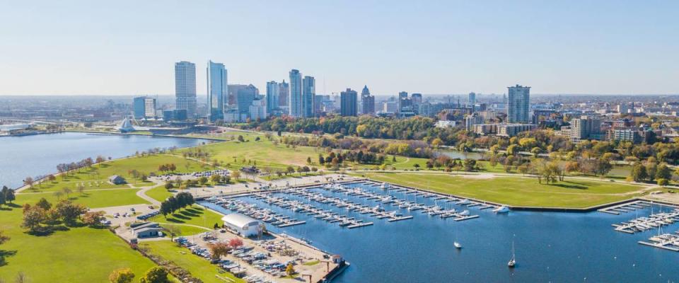 Milwaukee's marina, one of the city's picturesque outdoor spaces