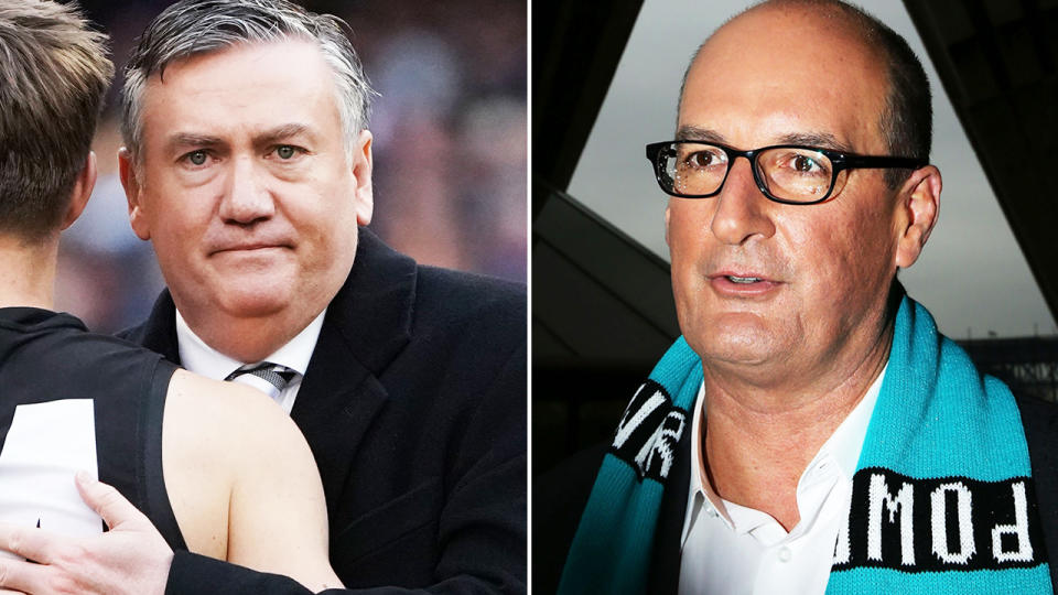 Eddie McGuire and David Koch, pictured here before their ugly spat.