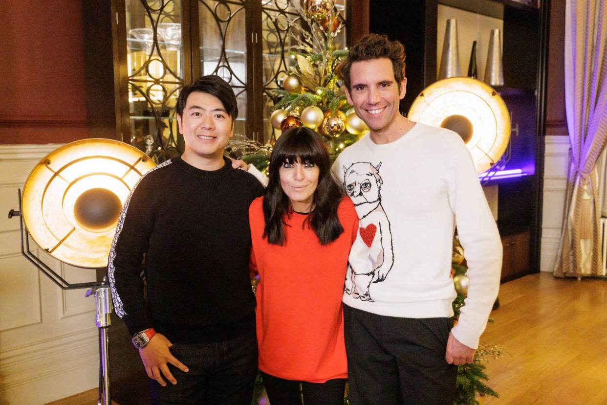 claudia winkleman, mika and lang lang, the piano christmas special 2023