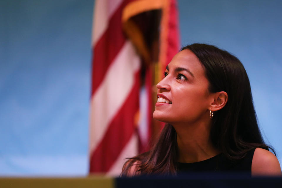Rep. Alexandria Ocasio-Cortez (D-N.Y.) held an immigration town hall in the Corona neighborhood on Saturday, making clear some opponents of her policies are Democrats. (Photo: Getty Images/Spencer Platt)