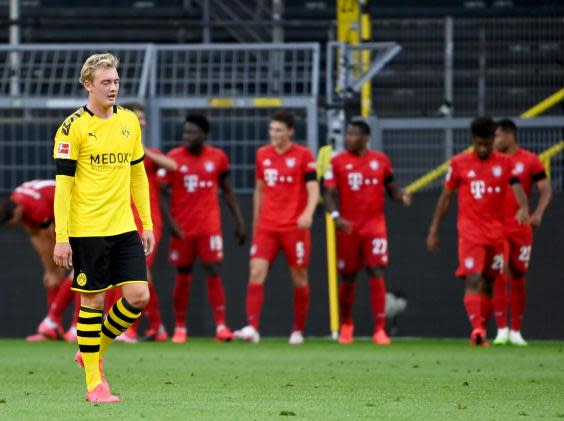 Brandt looks on after the only goal of the game (Getty)