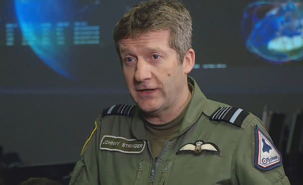 PHOTO: Air Marshal Johnny Stringer, the Deputy Commander of NATO's Allied Air Command, speaks with ABC News about NATO's Space Centre. (ABC News)