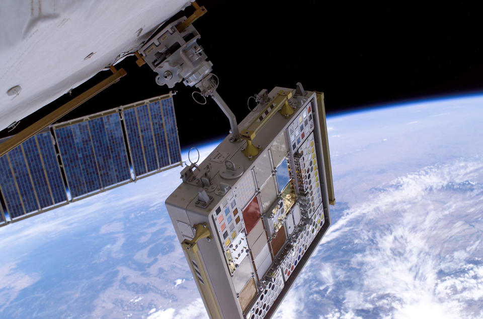 The Materials International Space Station Experiment (MISSE) has been deliberately exposing various materials to the harsh environment of space. The samples are reviewed to show their reaction to direct sunlight, radiation, and extremes of heat and cold. These tests help inform hardware, optics, sensors, coatings, structural materials and more for upcoming missions.