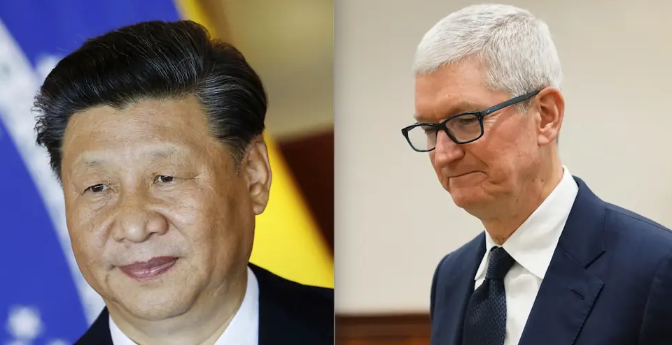 Xi Jinping und Tim Cook. - Copyright: Associated Press