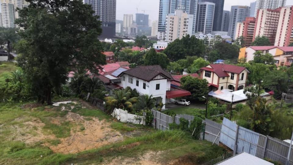 Aerial view of cleared land adjoining the Jalan Abdullah residential area. — Picture courtesy of Jalan Abdullah, Bangsar residents