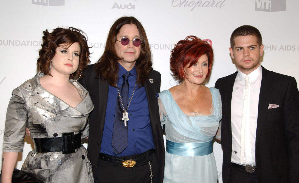 Ozzy Osbourne and Sharon with their children Kelly and Jack 
