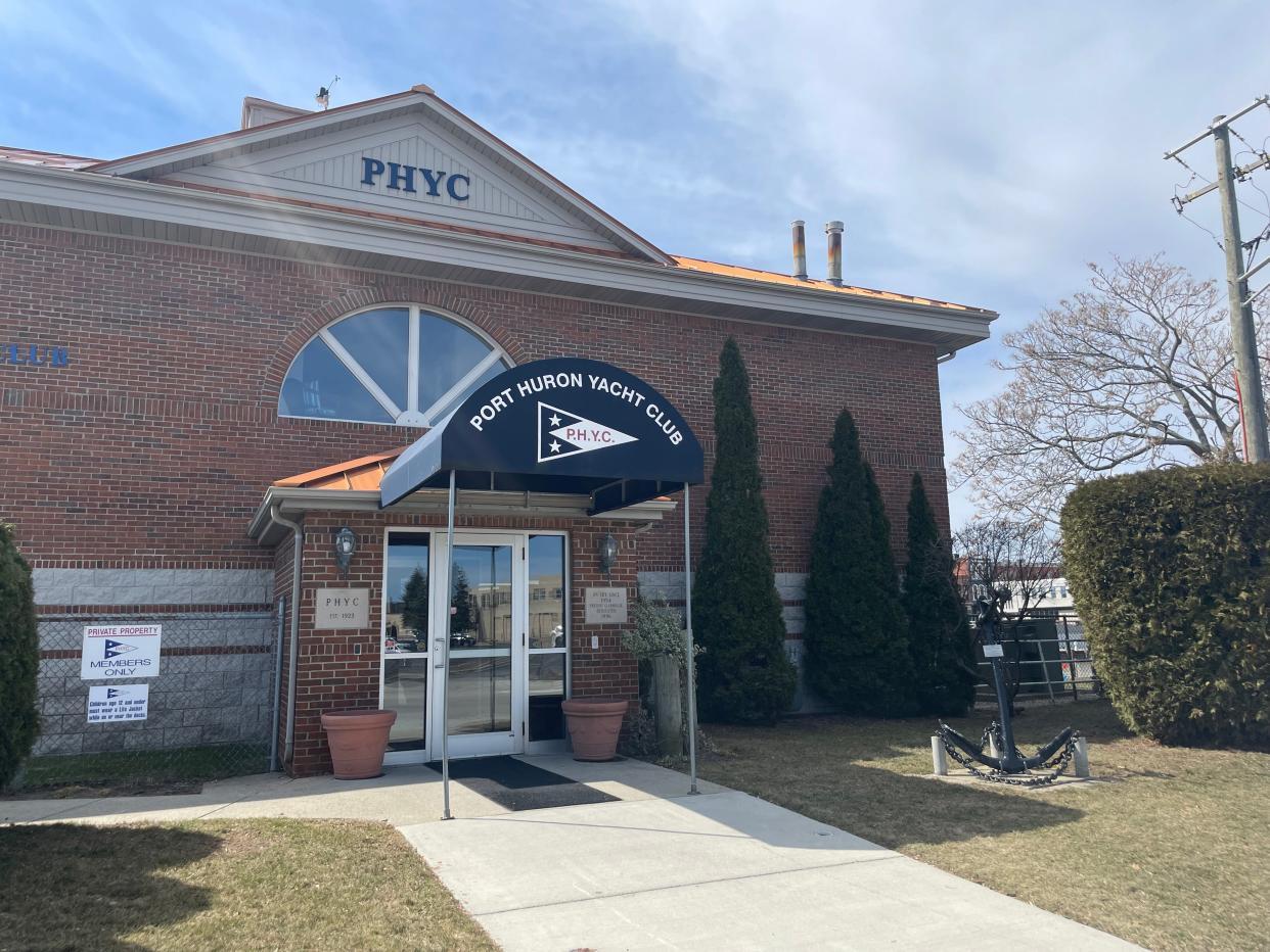 Entrance to the Port Huron Yacht Club on March 28, 2023.