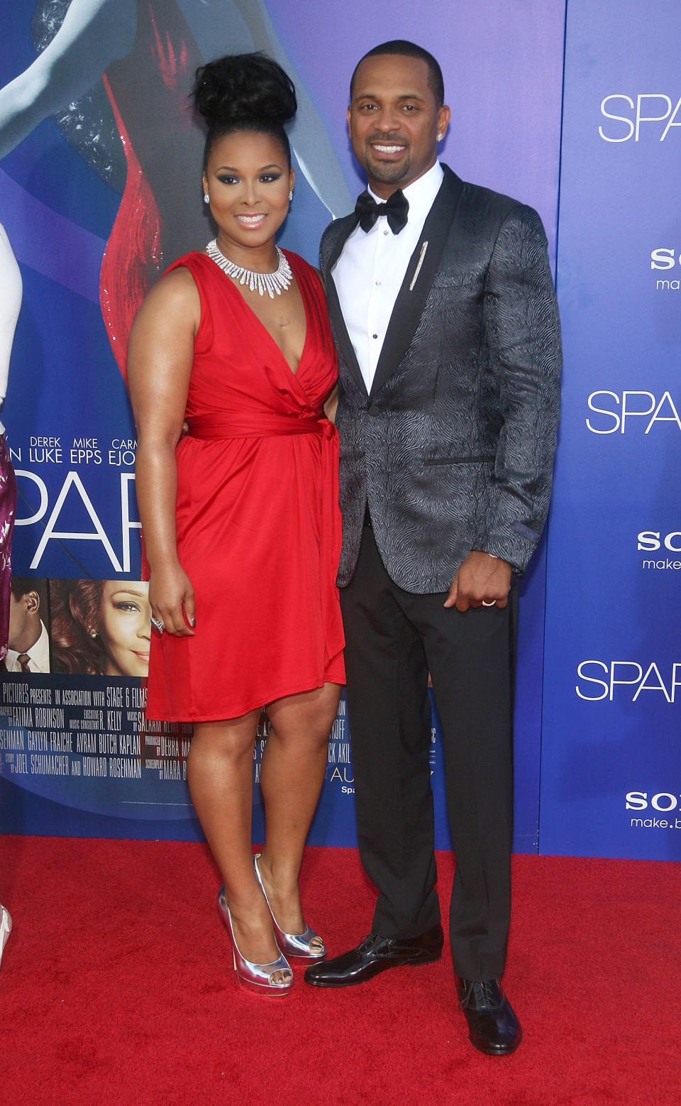 Mike Epps and Michelle Epps at the Los Angeles premiere of "Sparkle" on August 16, 2012.