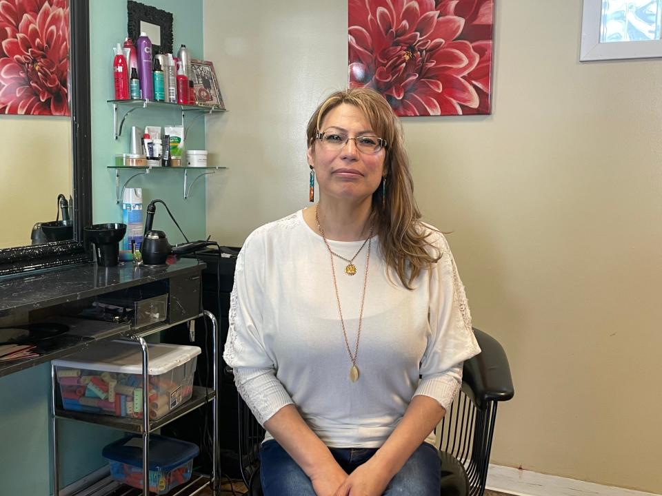 Chris Blanco, 50, was at her hair salon, Salon Blanco, in Galesburg, when she heard a shooter was inside Robb Elementary in Uvalde, Texas.