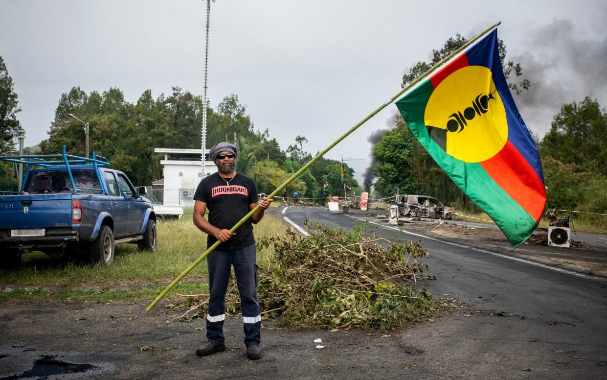 Rioters blocked main road to the airport on New Caledonia during worst of protests