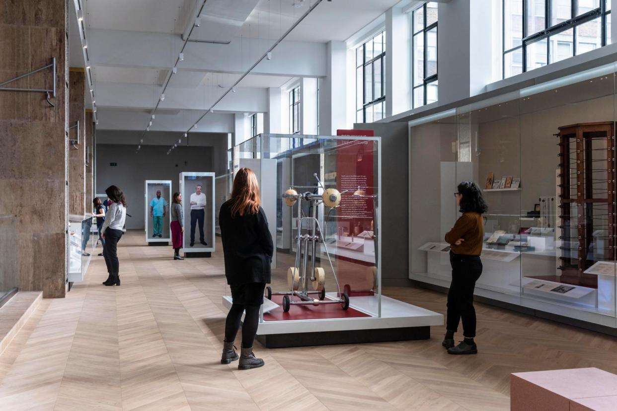 Visitors enjoy the new Medicine Galleries at the Science Museum: Science Museum Group Collections