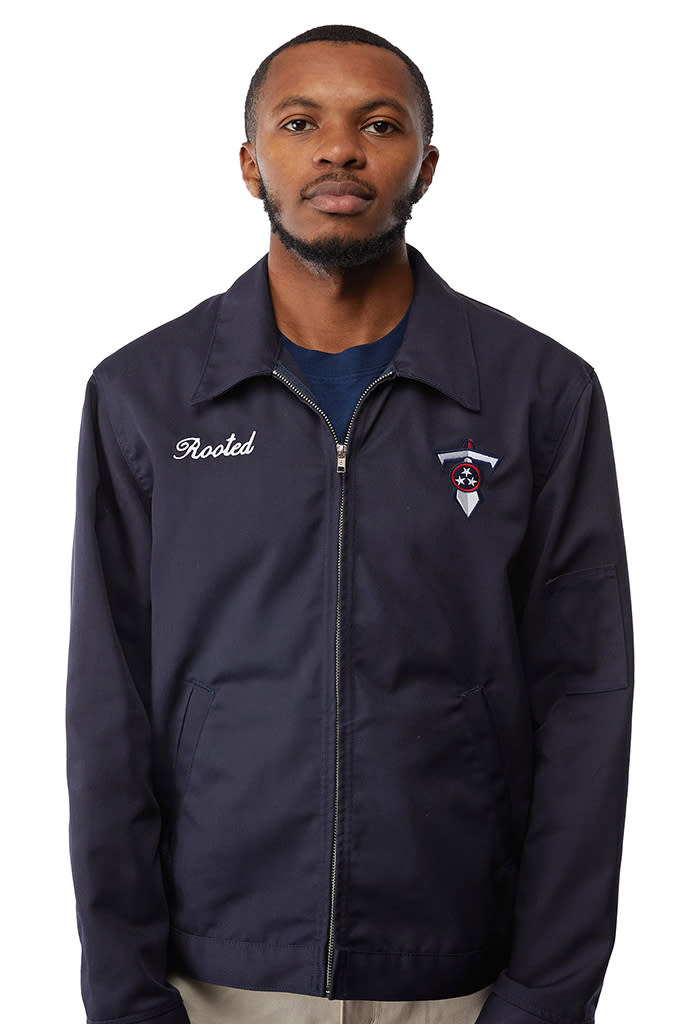 Rooted x Tennessee Titans Workwear Jacket. - Credit: Courtesy of Rooted