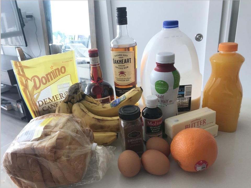 french toast ingredients