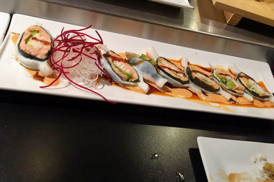 <b>Photo: lorena m./<a href="https://yelp.com/biz_photos/sushi-sushi-anaheim?utm_campaign=1d08d104-2a50-41ed-aeeb-757ceaae94d8%2Cd21297f9-93bd-4228-85a3-2a31addfade9&utm_medium=81024472-a80c-4266-a0e5-a3bf8775daa7" rel="nofollow noopener" target="_blank" data-ylk="slk:Yelp;elm:context_link;itc:0;sec:content-canvas" class="link ">Yelp</a></b>