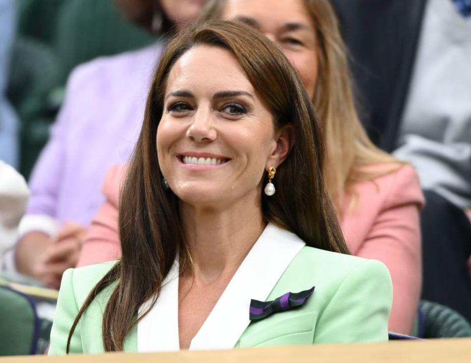 kate middleton new titlelondon, england july 04 catherine, princess of wales court side on day two of the wimbledon tennis championships at all england lawn tennis and croquet club on july 04, 2023 in london, england photo by karwai tangwireimage