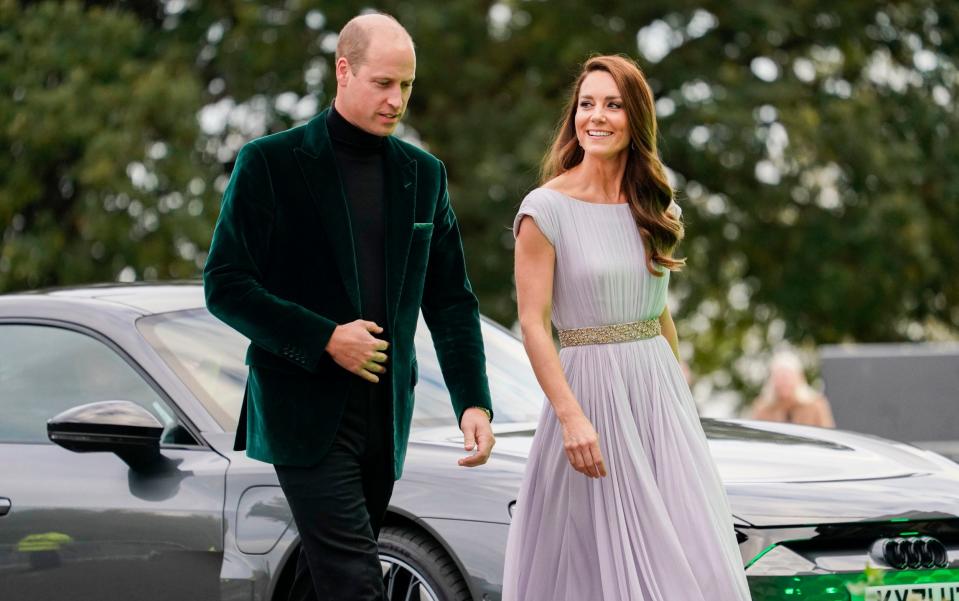 The Duke and Duchess of Cambridge arriving for the Earthshot Prize Awards - PA