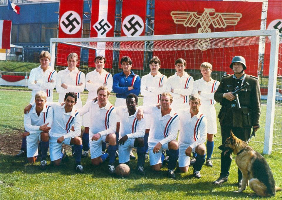 <i>Escape to Victory</i> sees Bobby Moore and Pele teaming up with Michael Caine and Sly Stallone to take on Nazis. (Paramount)