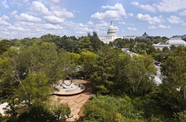 Oklahoma artist Harvey Pratt designed the "Warrior's Circle of Honor," the new National Native American Veterans Memorial in Washington, D.C.