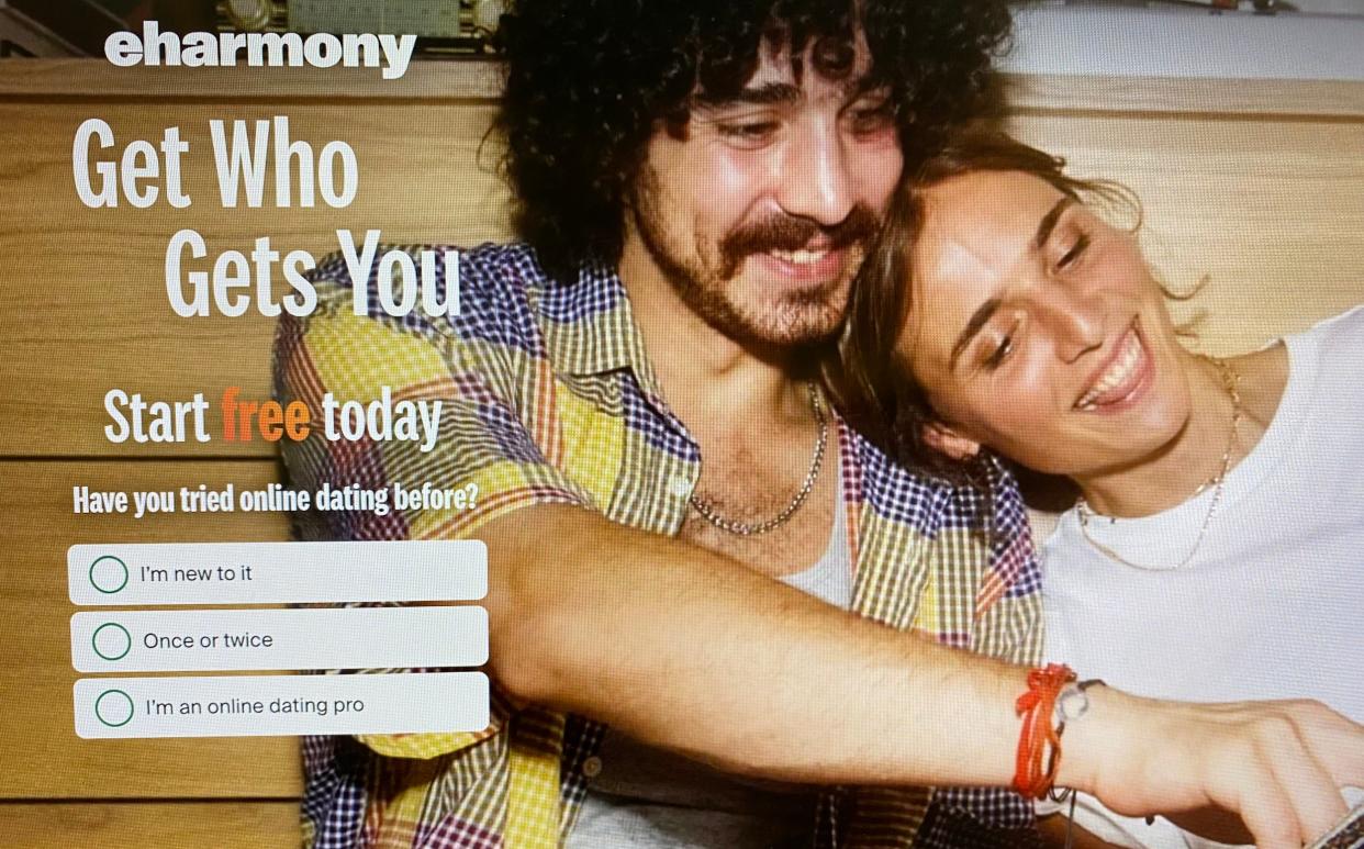 Advert for eharmony