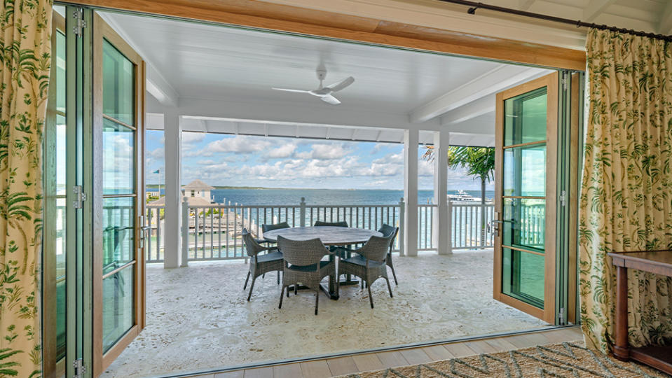 One of the cottage’s balconies.