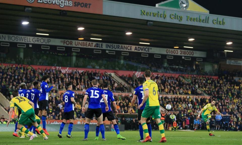 Mario Vrancic scores deep into stoppage time with a free kick.