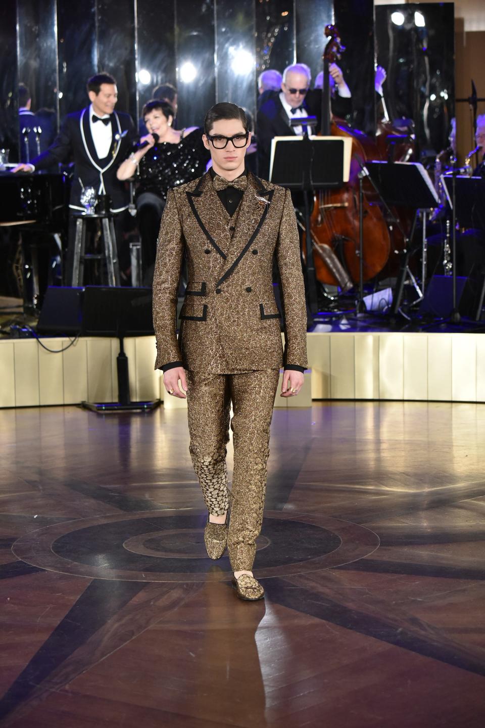 Dolce & Gabbana presented their Alta Sartoria menswear to a crowd that included Nick Jonas, Trevor Noah, and Steve Harvey.