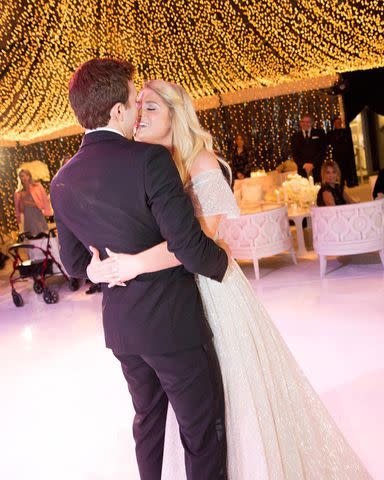 <p>Meghan Trainor/Instagram</p> Meghan Trainor and Daryl Sabara at their backyard wedding in 2018