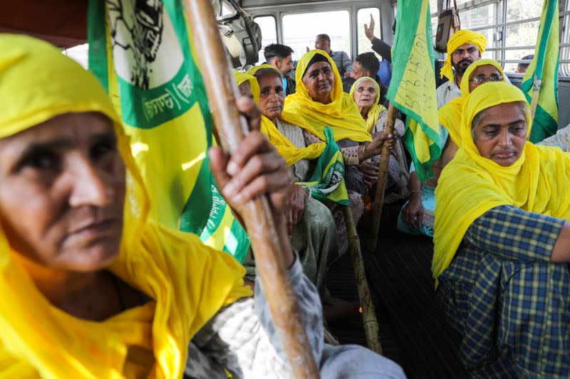 Protest against the newly passed farm bills at Tikri border near Delhi