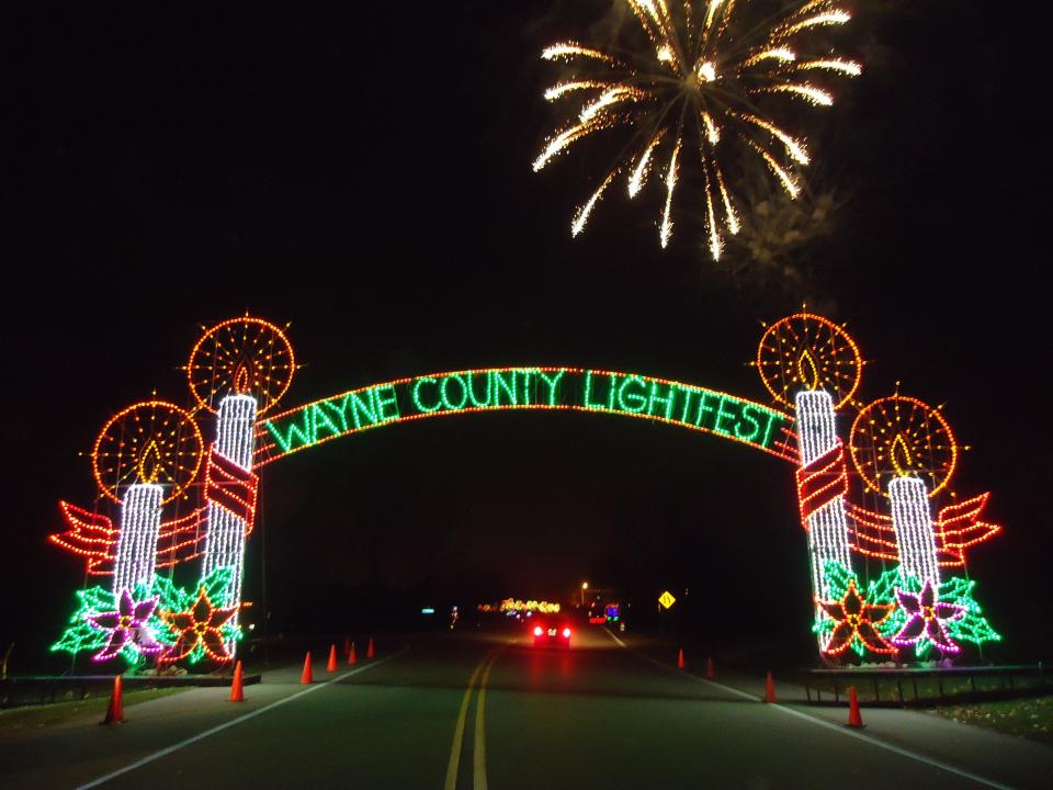 Wayne County Lightfest features nearly 50 displays powered by more than 100,000 lights.