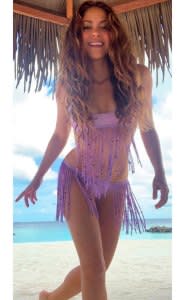 Shakira, 43, Shows Off Her Backside in a Chic Bikini She Designed Herself