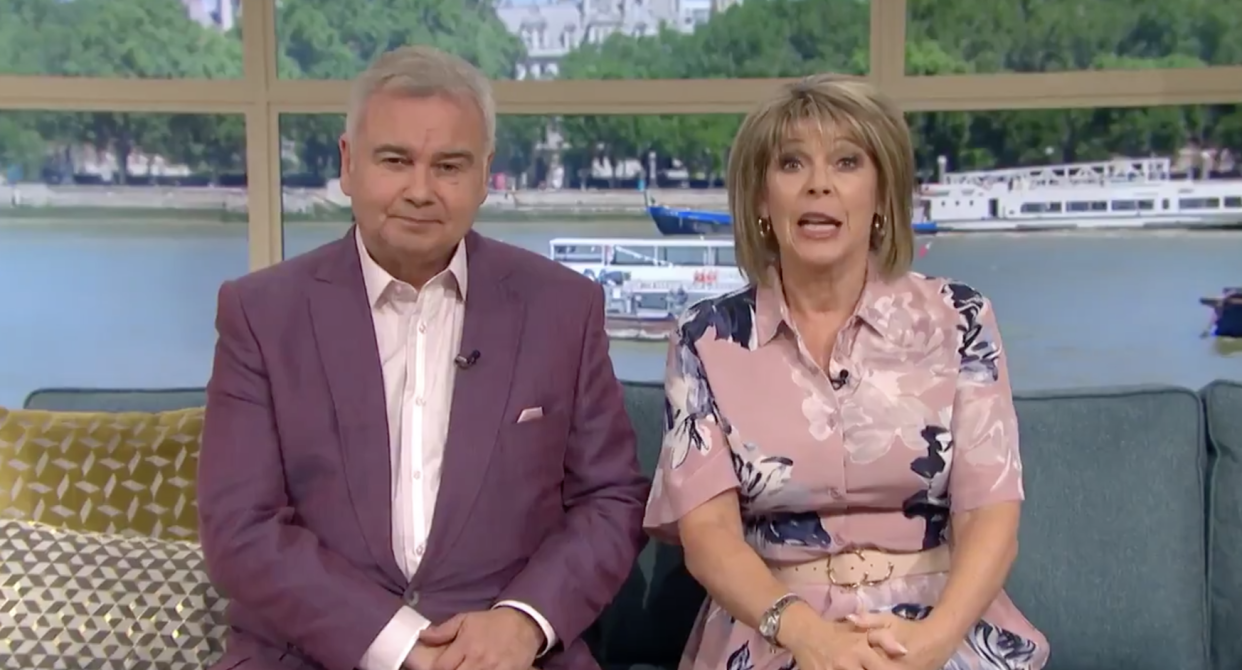 Eamonn Holmes and Ruth Langsford on This Morning (ITV)