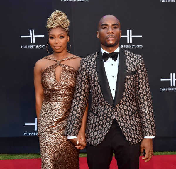 ATLANTA, GA – OCTOBER 05: Jessica Gadsden and Charlemagne Tha God attend Tyler Perry Studios Grand Opening Gala – Arrivals at Tyler Perry Studios on October 5, 2019 in Atlanta, Georgia.(Photo by Prince Williams/Wireimage)